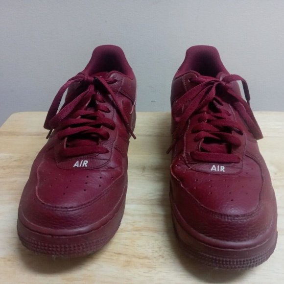 Nike Air Force One 1 Leather Premium Team Red AJ7280-600 Mens Size 10.5 Burgundy main image 5